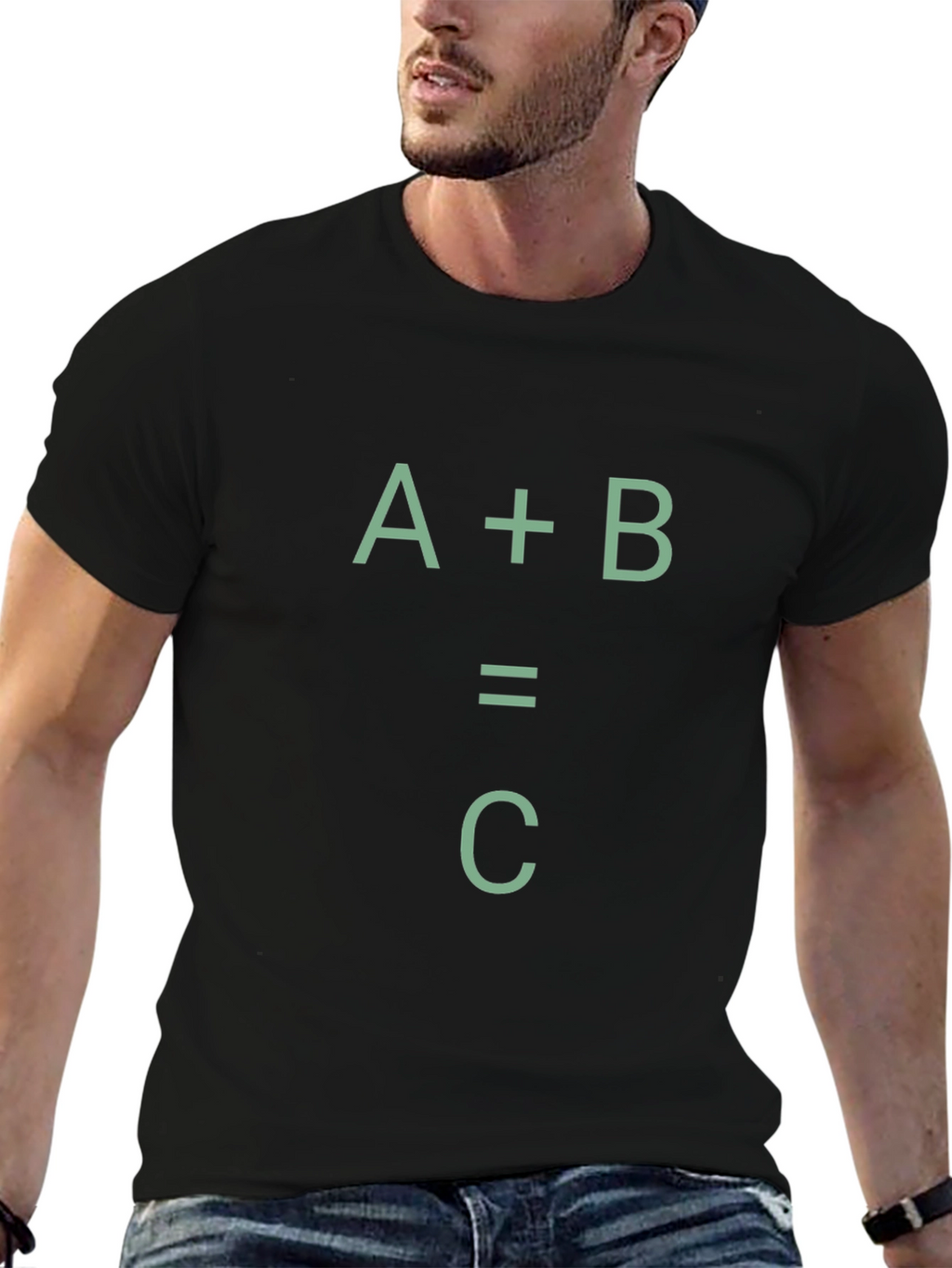 A+B=C Black Graphic Tee