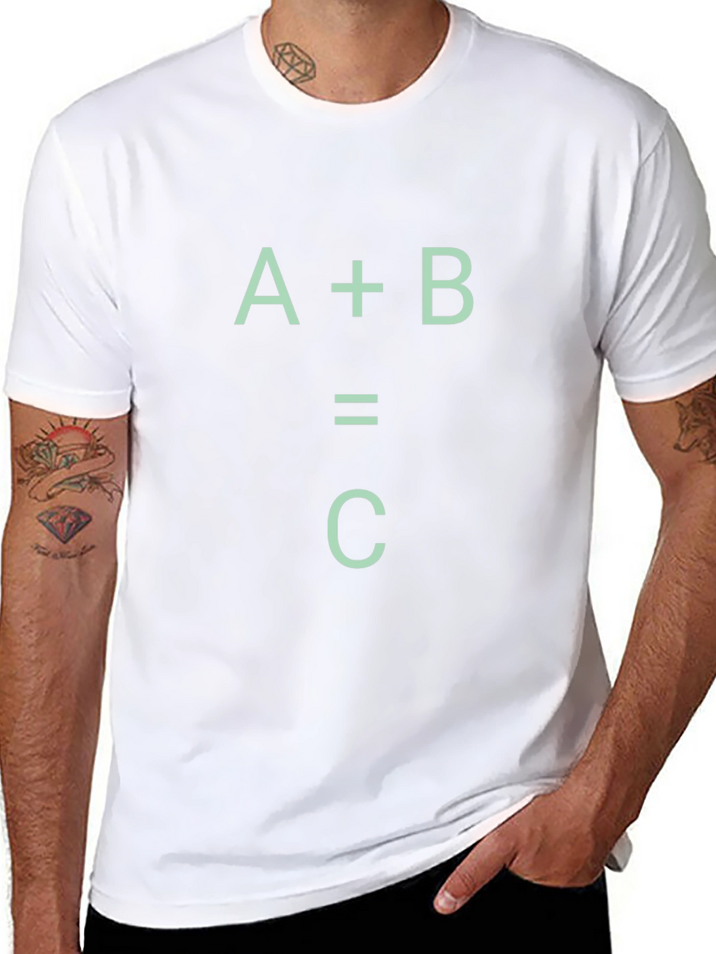 A+B=C Black Graphic Tee