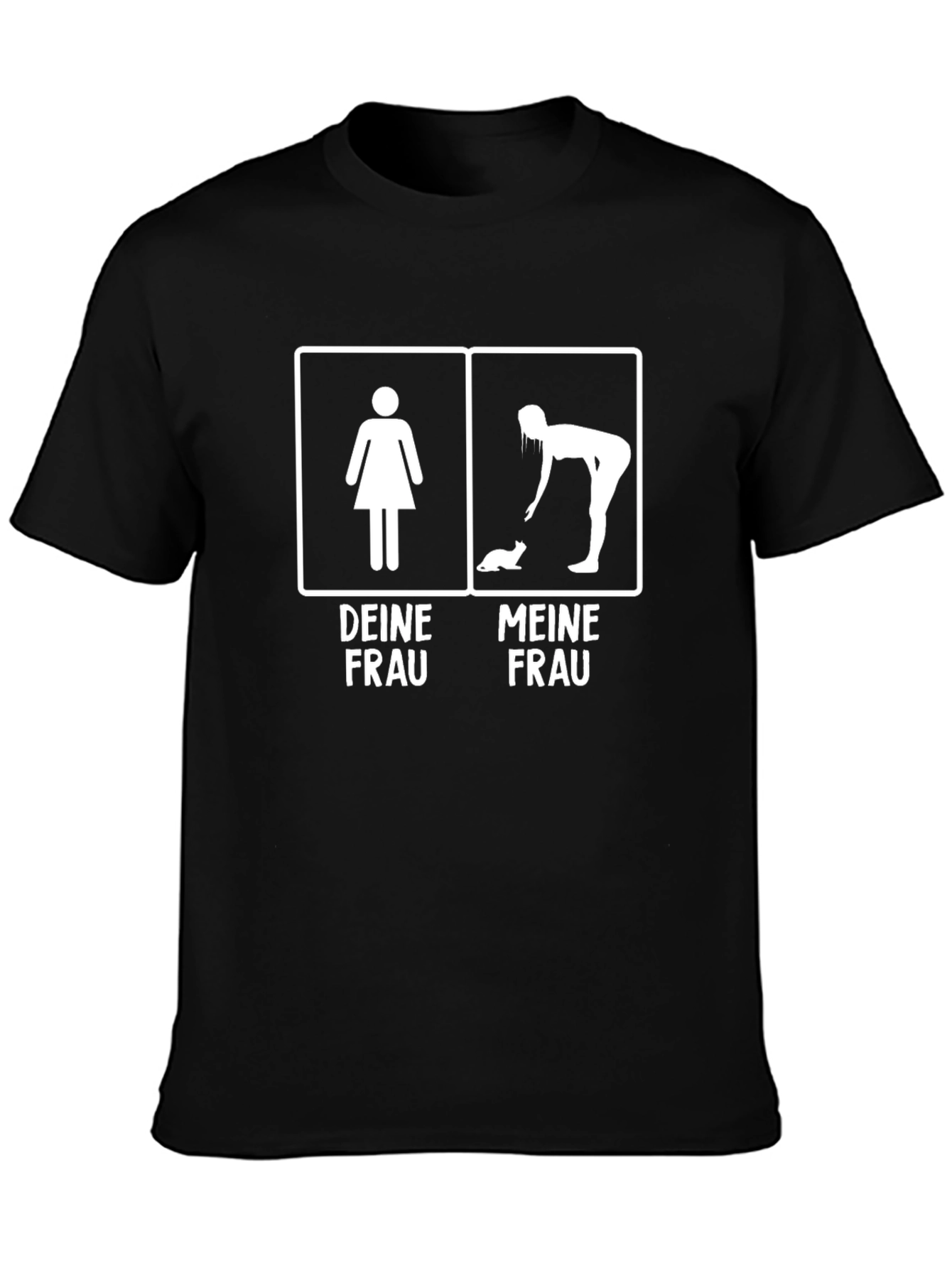Funny T-Shirt: Meine Frau vs. Deine Frau Graphic Tee