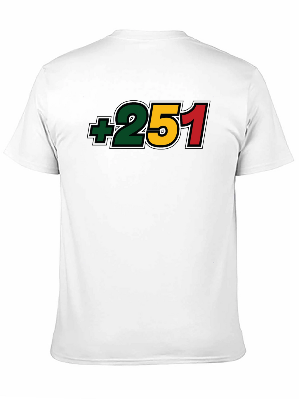 +251 Ethiopia Country Code Black T-Shirt