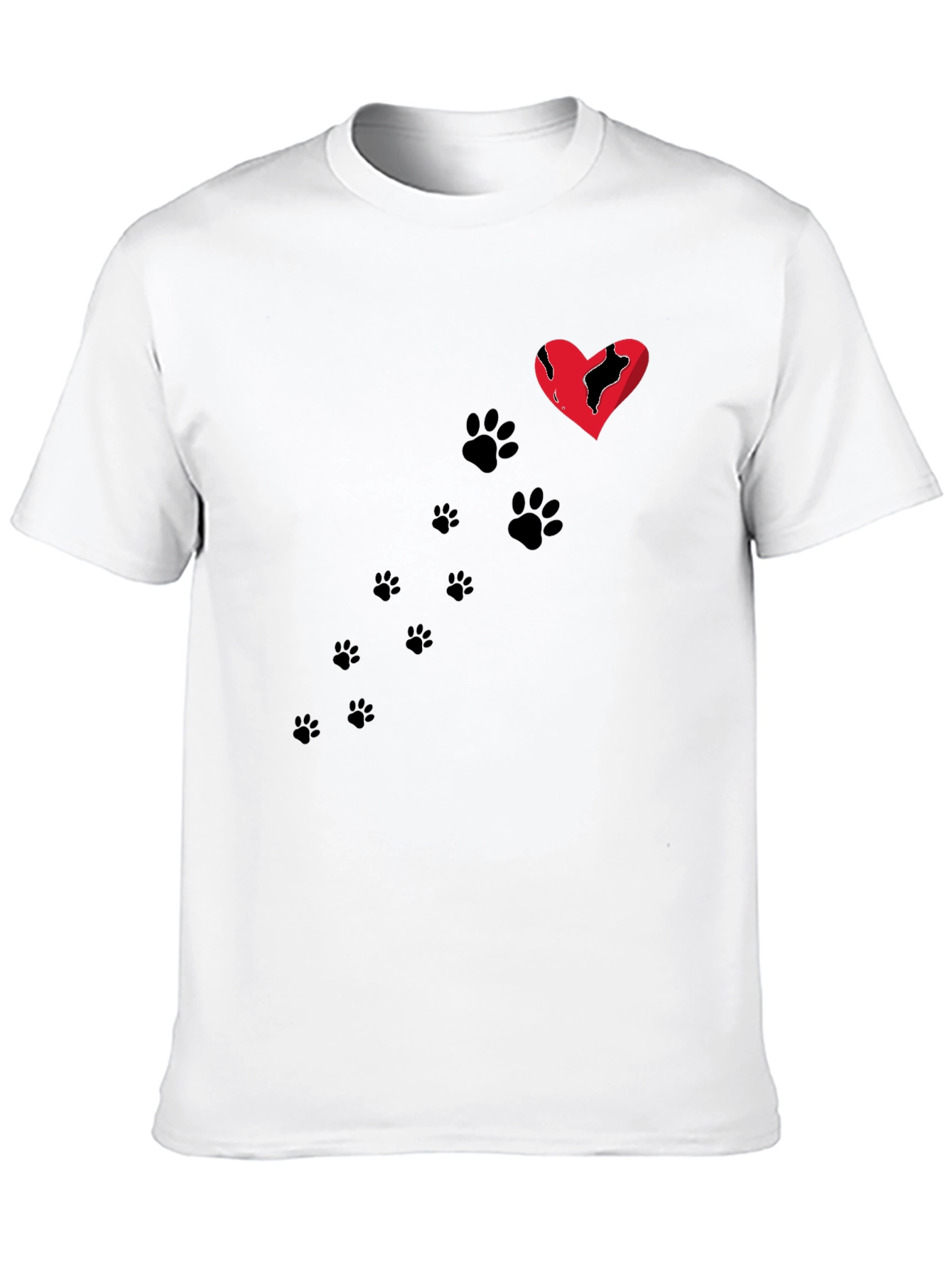 Broken Heart Paw Print T-Shirt