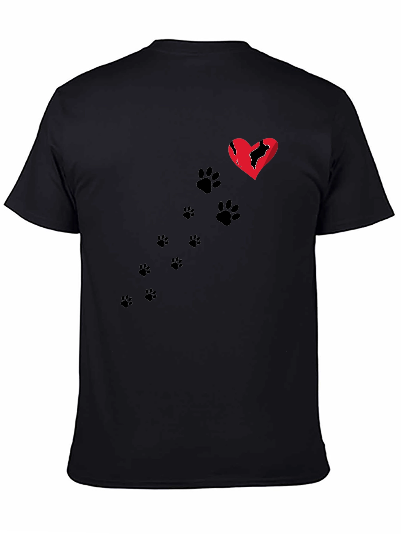 Broken Heart Paw Print T-Shirt