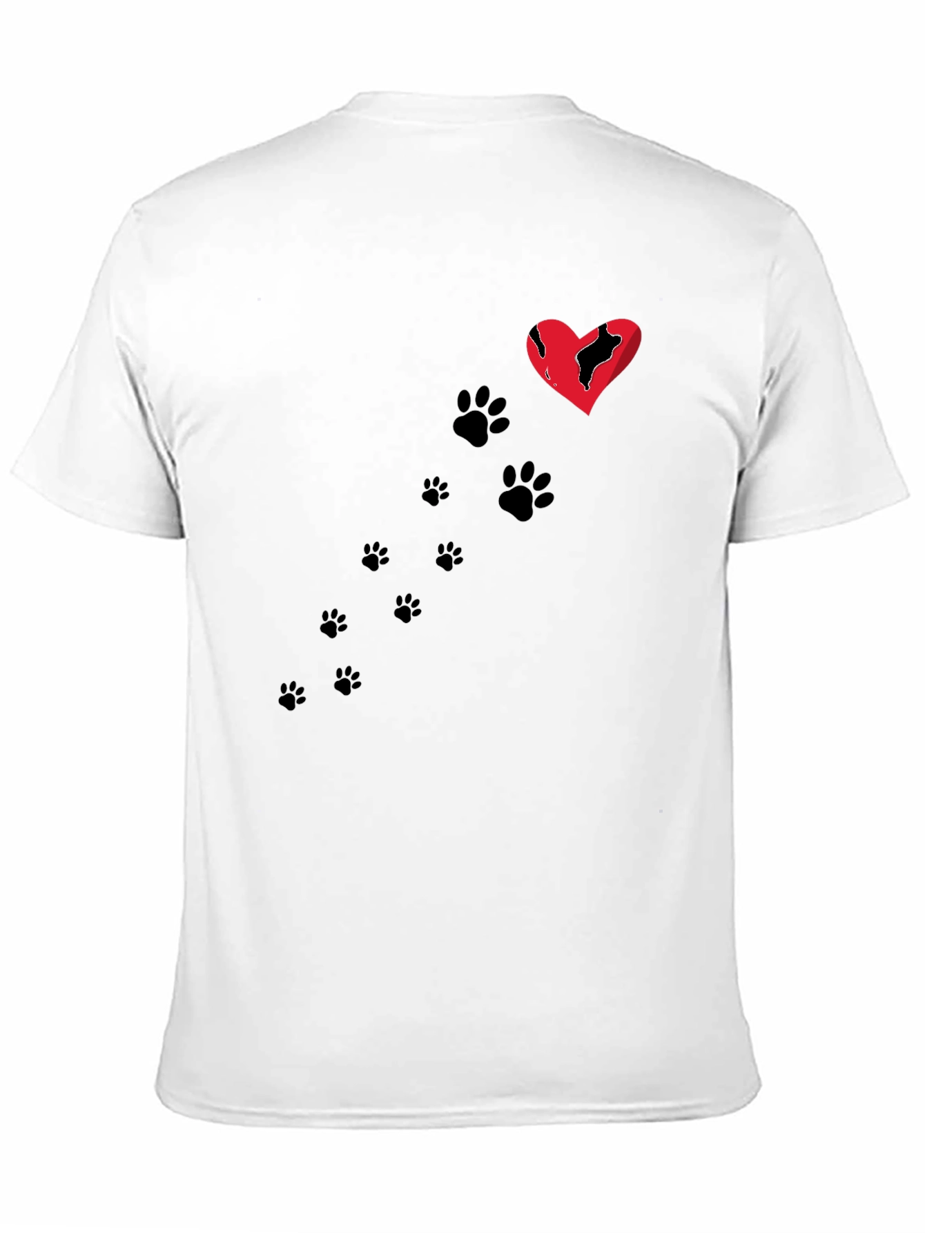 Broken Heart Paw Print T-Shirt