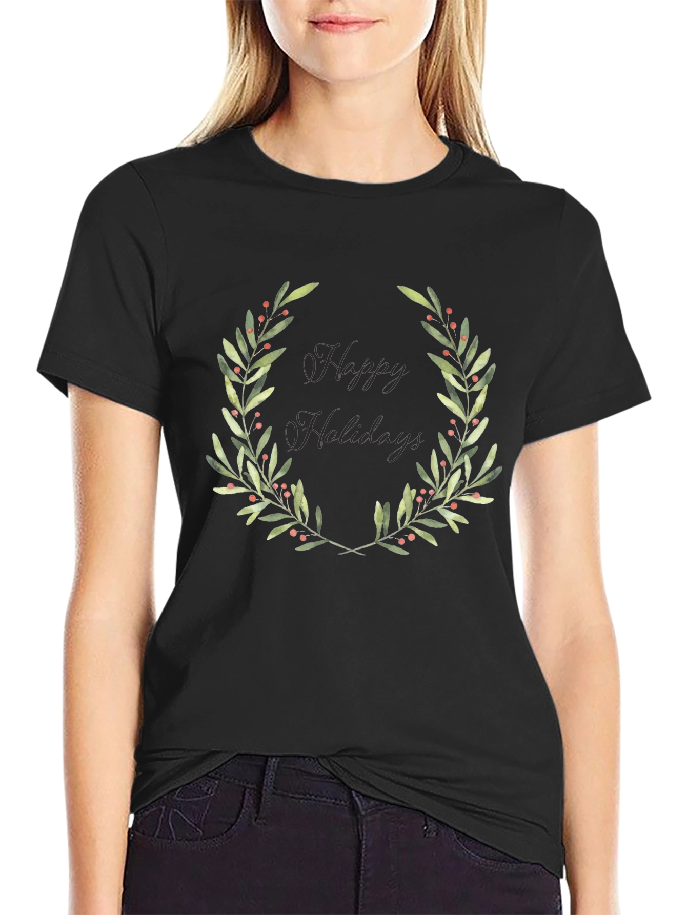 Festive Holiday Wreath T-Shirt