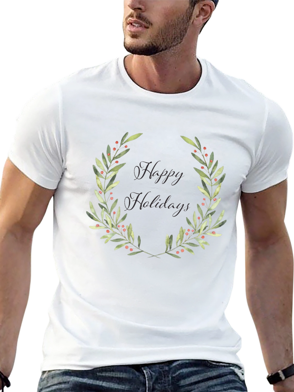 Festive Holiday Wreath T-Shirt
