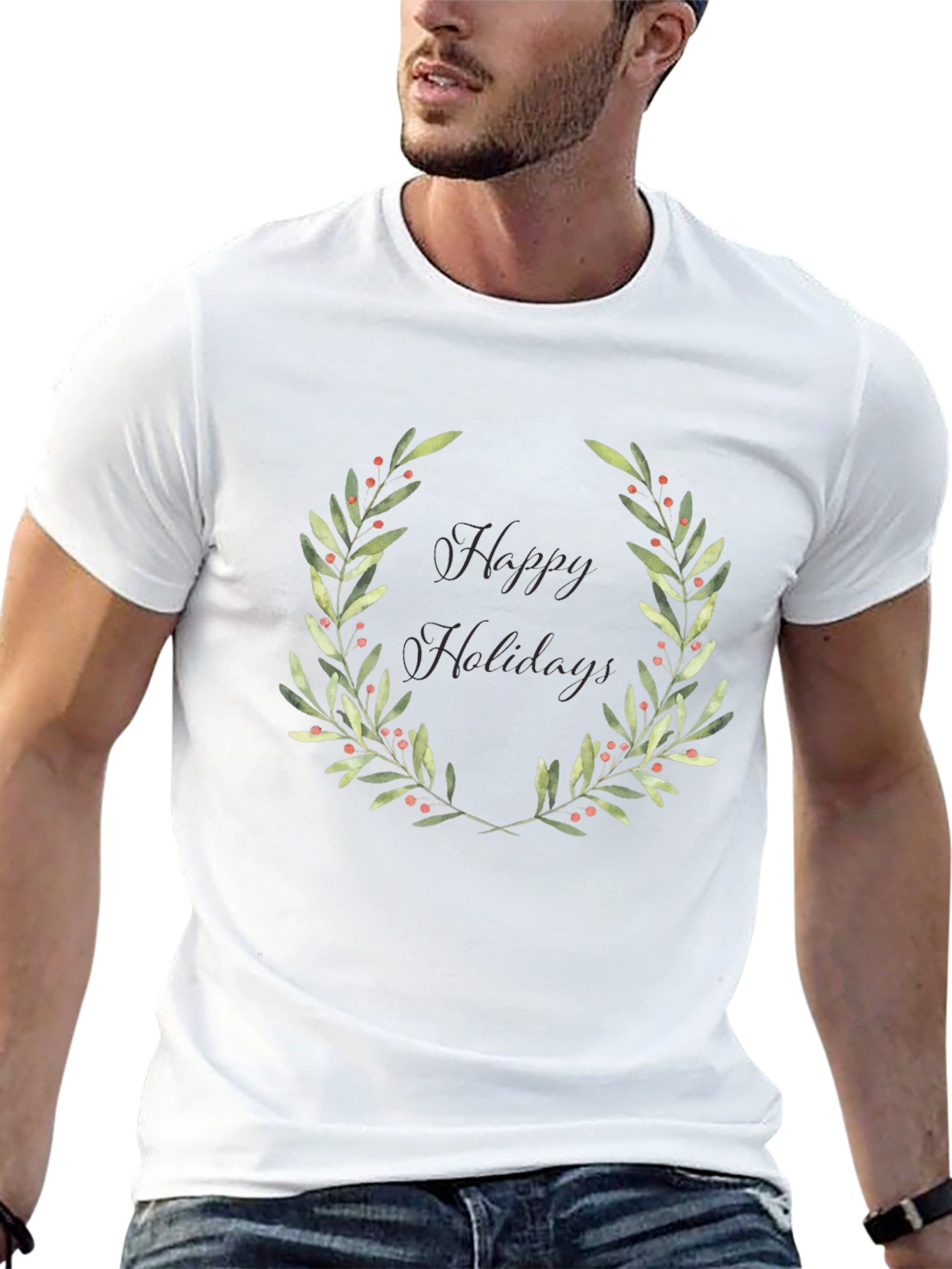 Festive Holiday Wreath T-Shirt