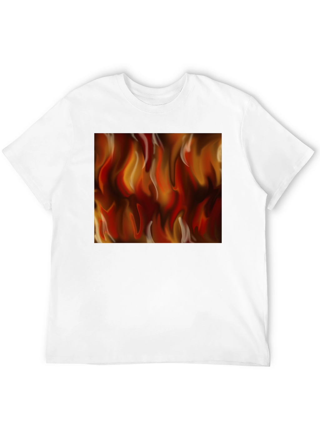 Fiery Flames Graphic Black T-Shirt