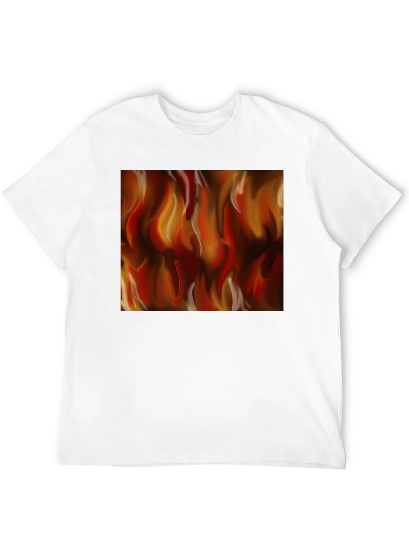 Fiery Flames Graphic Black T-Shirt