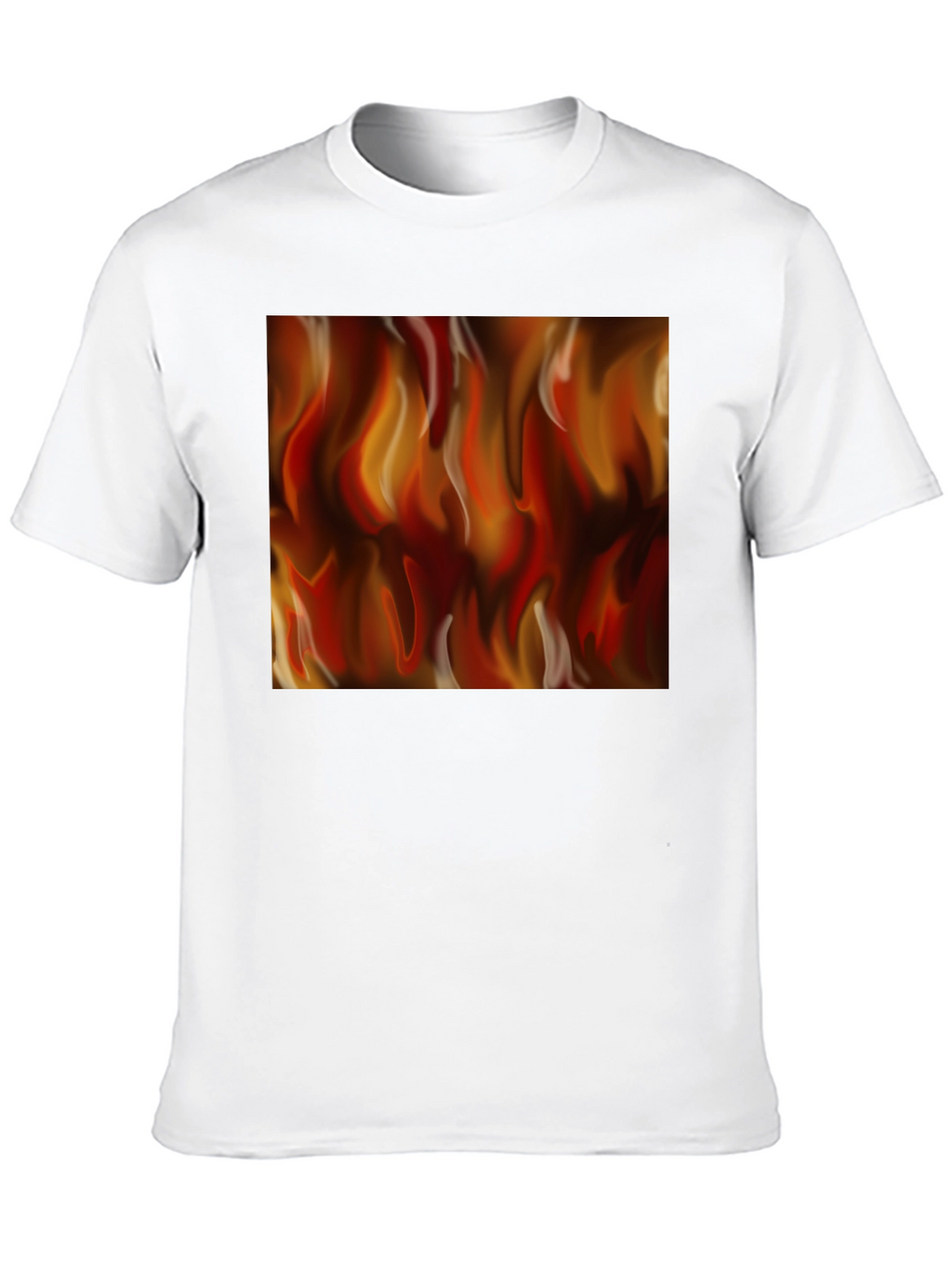 Fiery Flames Graphic Black T-Shirt