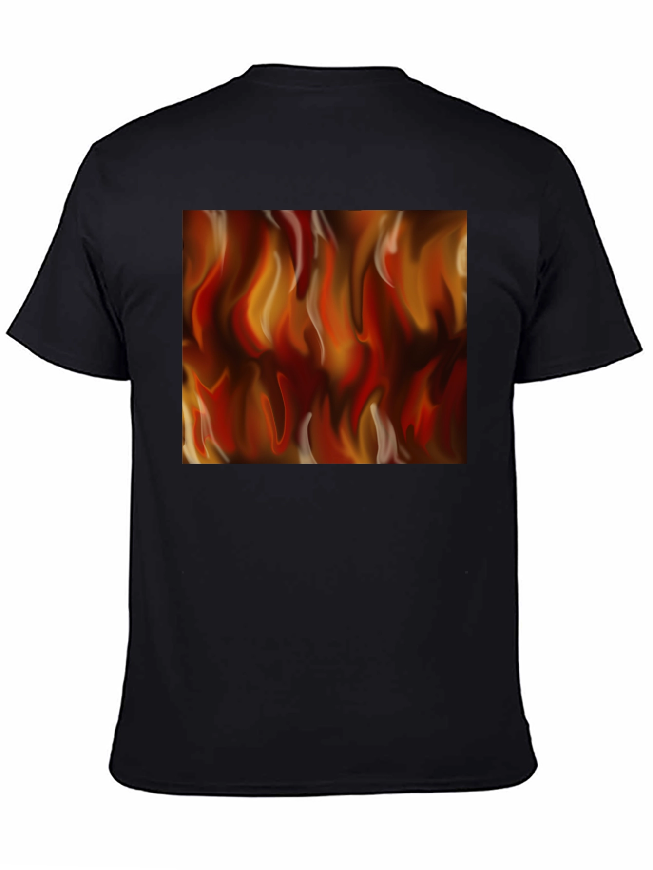 Fiery Flames Graphic Black T-Shirt