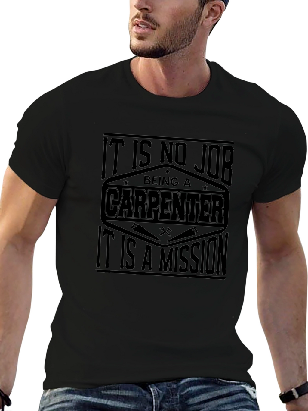 Carpenter Mission T-Shirt - Black Graphic Tee
