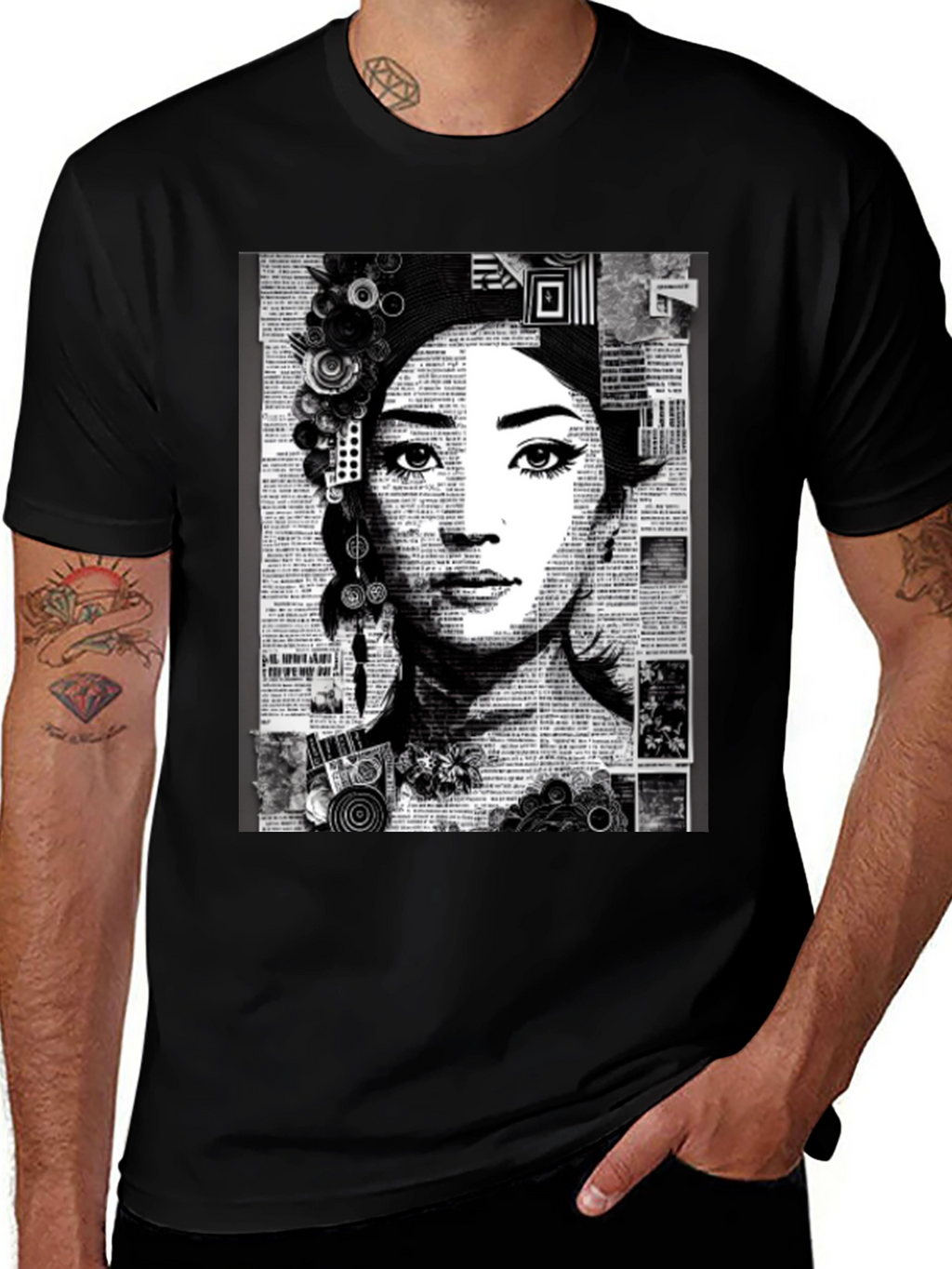 Asian Woman Portrait Graphic Tee