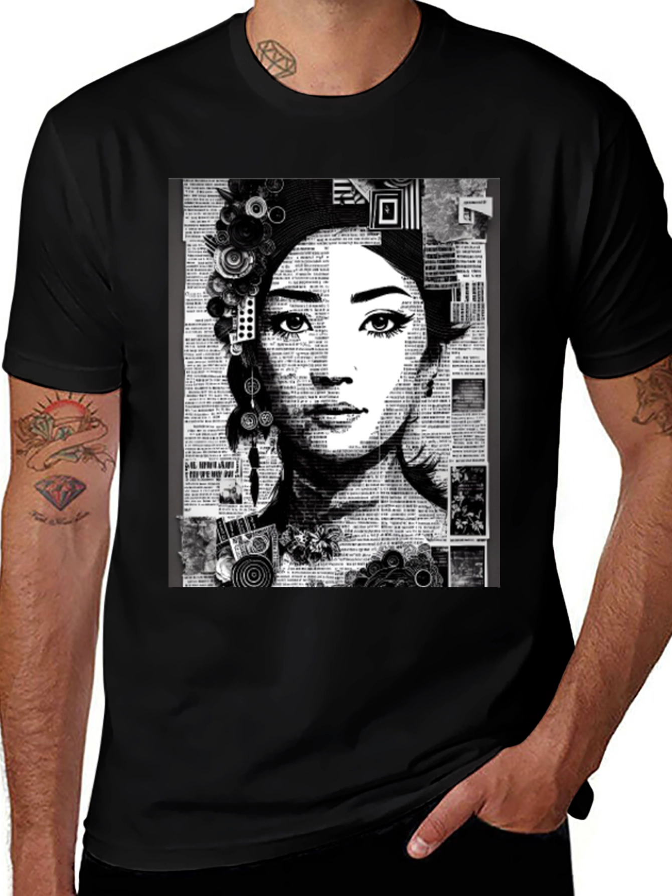 Asian Woman Portrait Graphic Tee