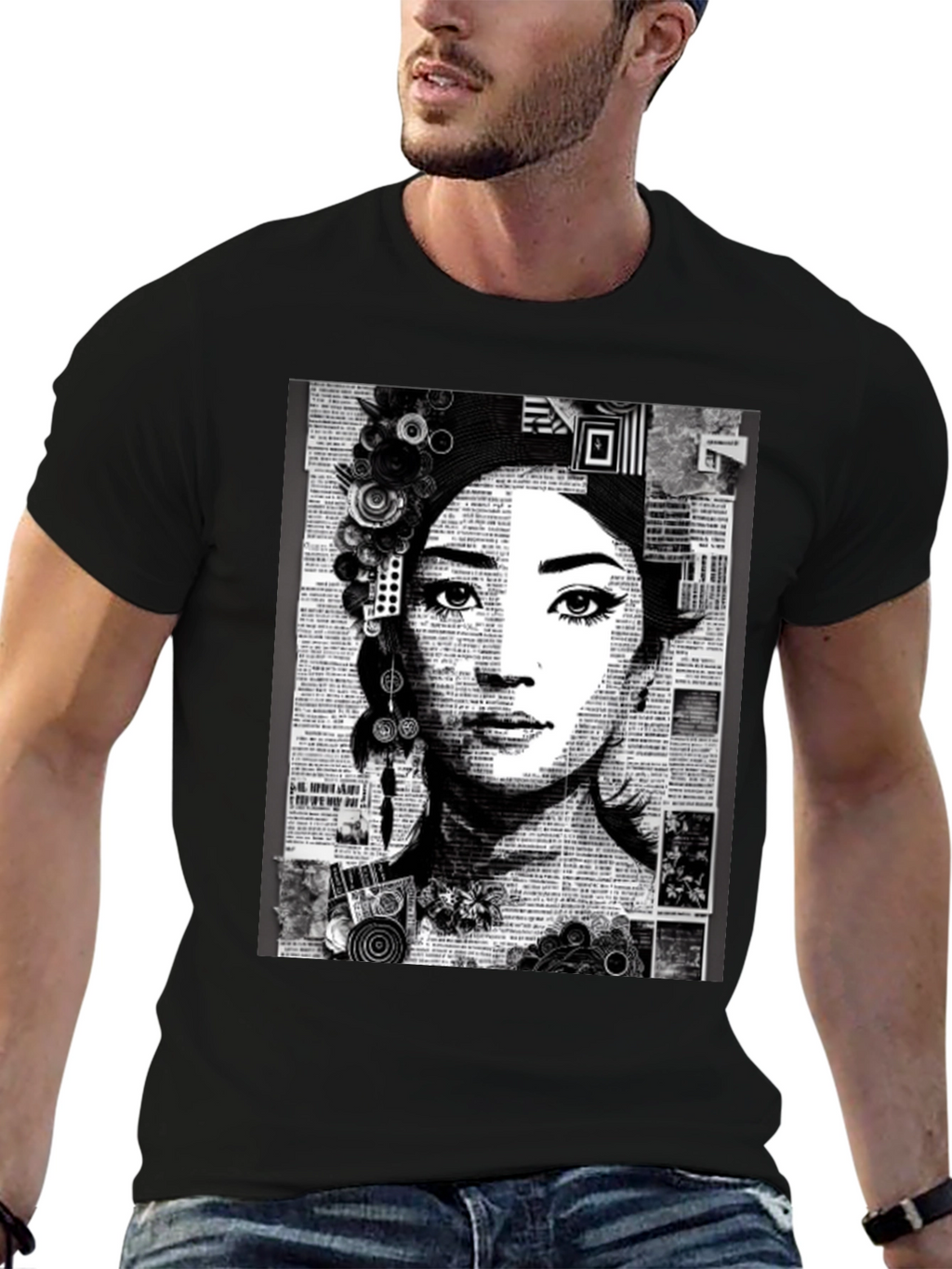 Asian Woman Portrait Graphic Tee