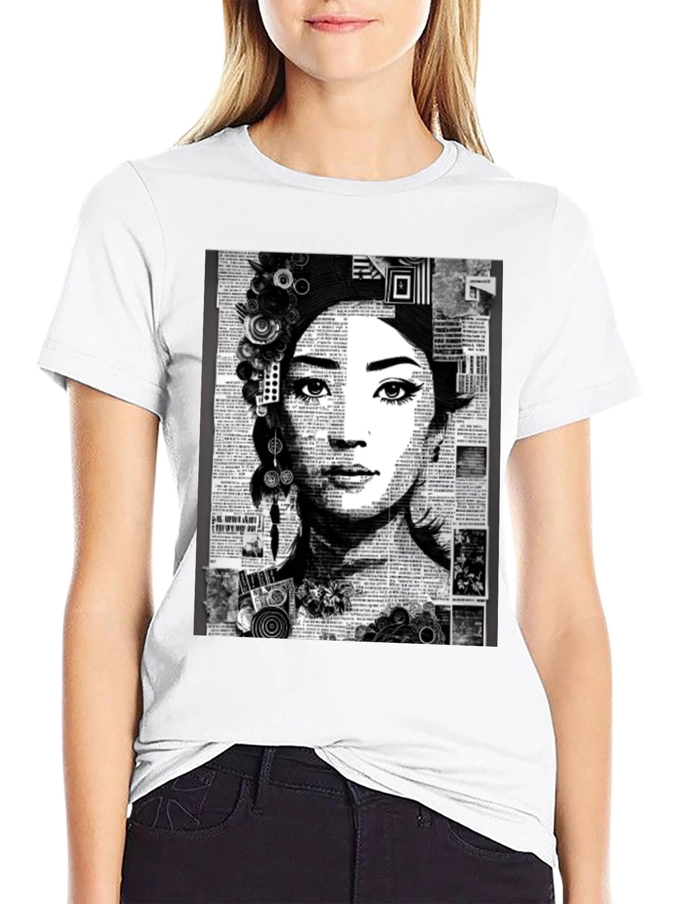 Asian Woman Portrait Graphic Tee