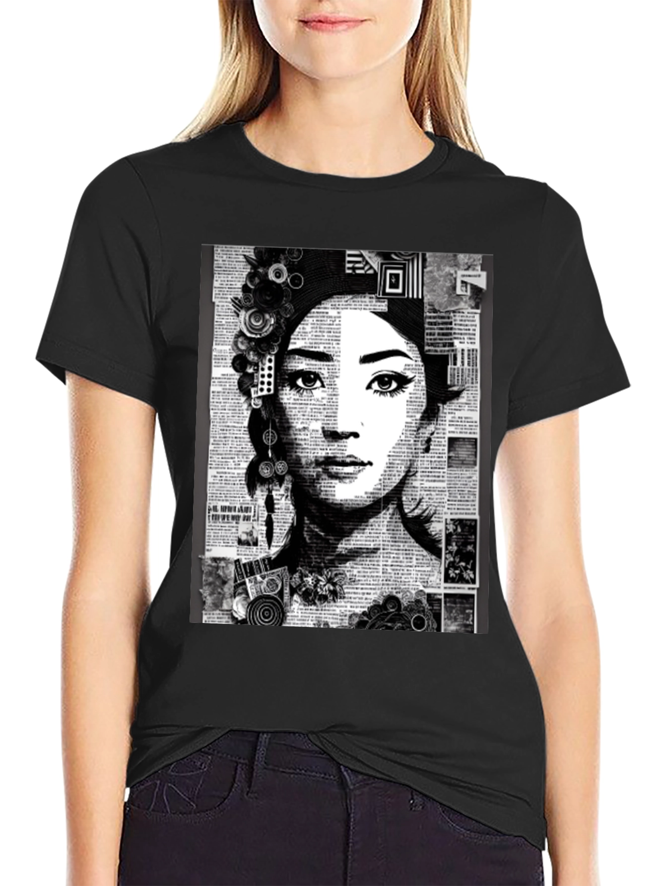 Asian Woman Portrait Graphic Tee