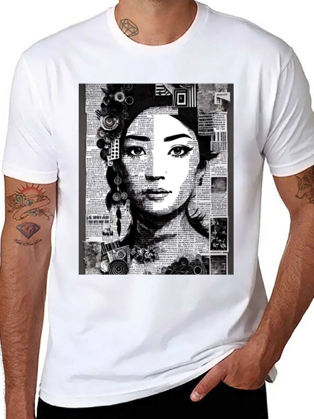 Asian Woman Portrait Graphic Tee