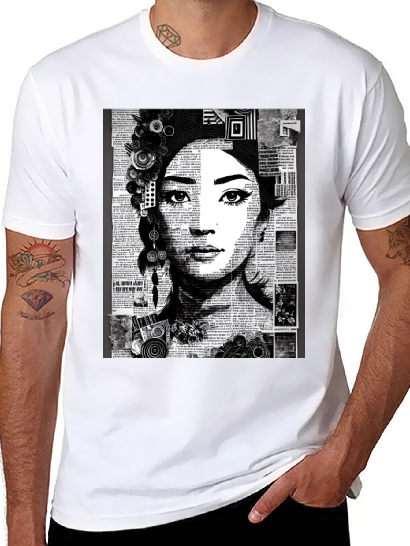 Asian Woman Portrait Graphic Tee