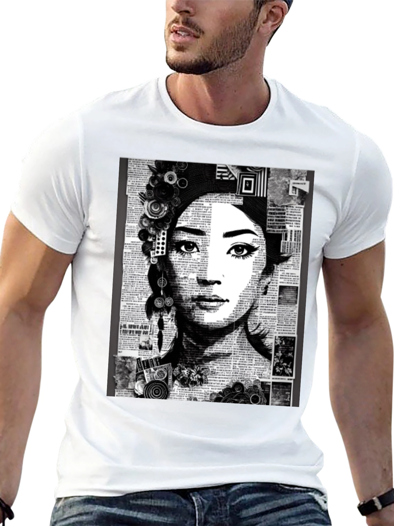 Asian Woman Portrait Graphic Tee