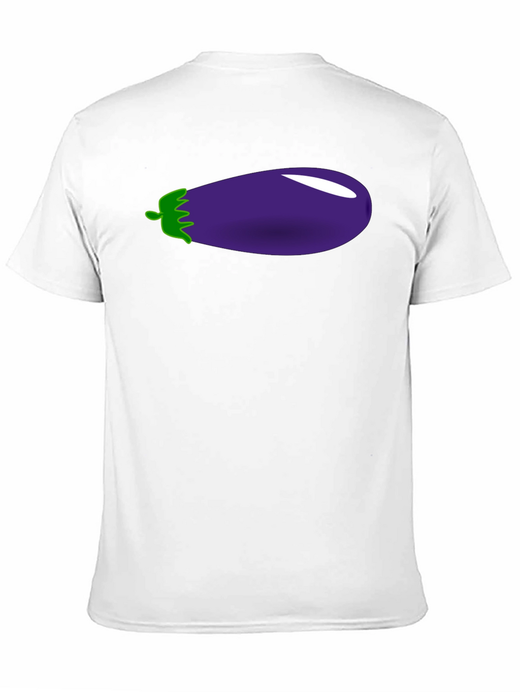 Eggplant Graphic Print Black T-Shirt
