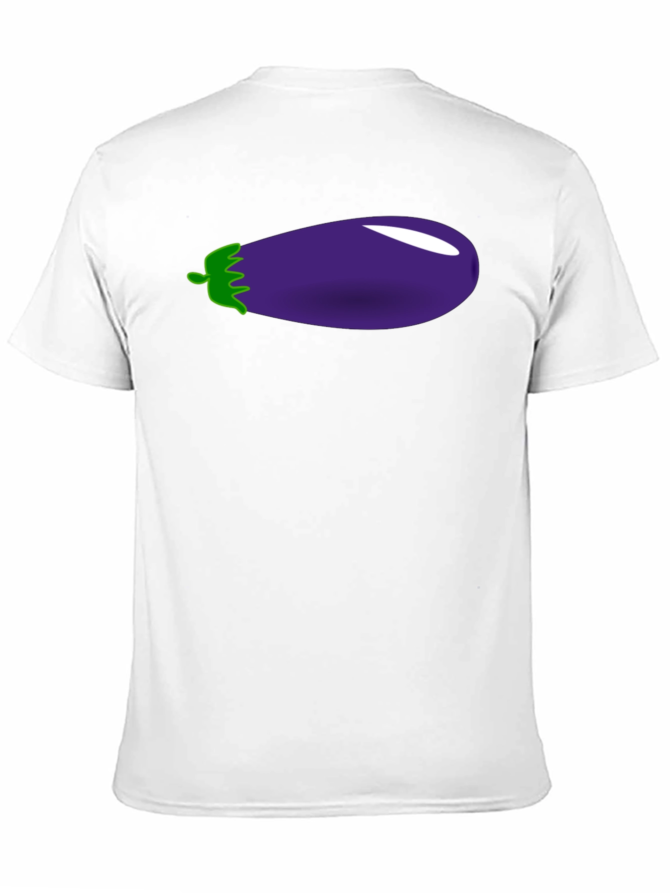 Eggplant Graphic Print Black T-Shirt