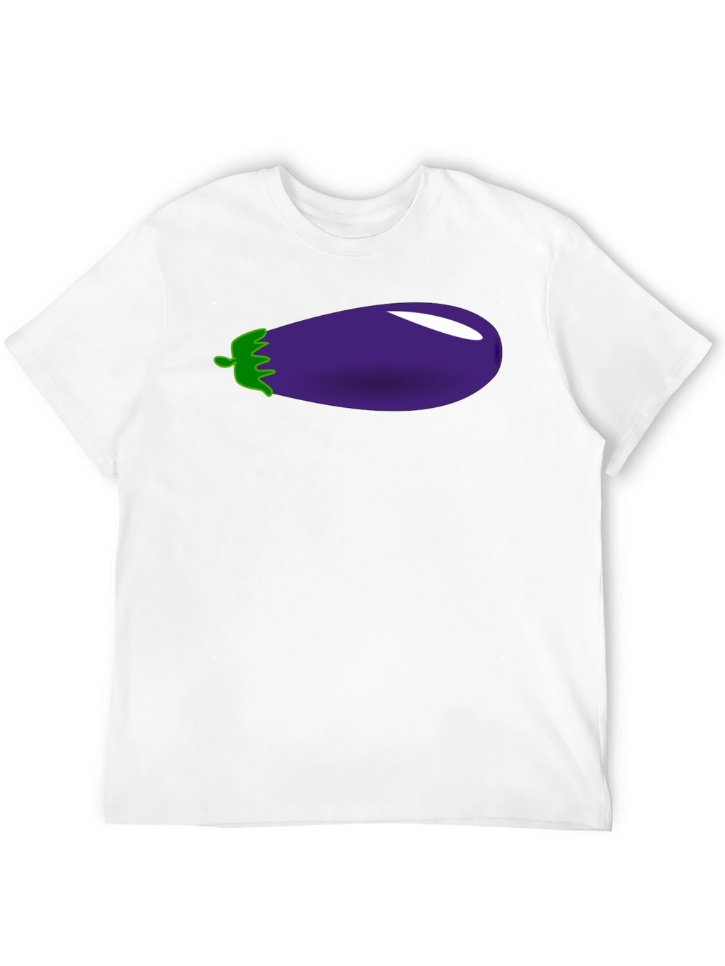 Eggplant Graphic Print Black T-Shirt