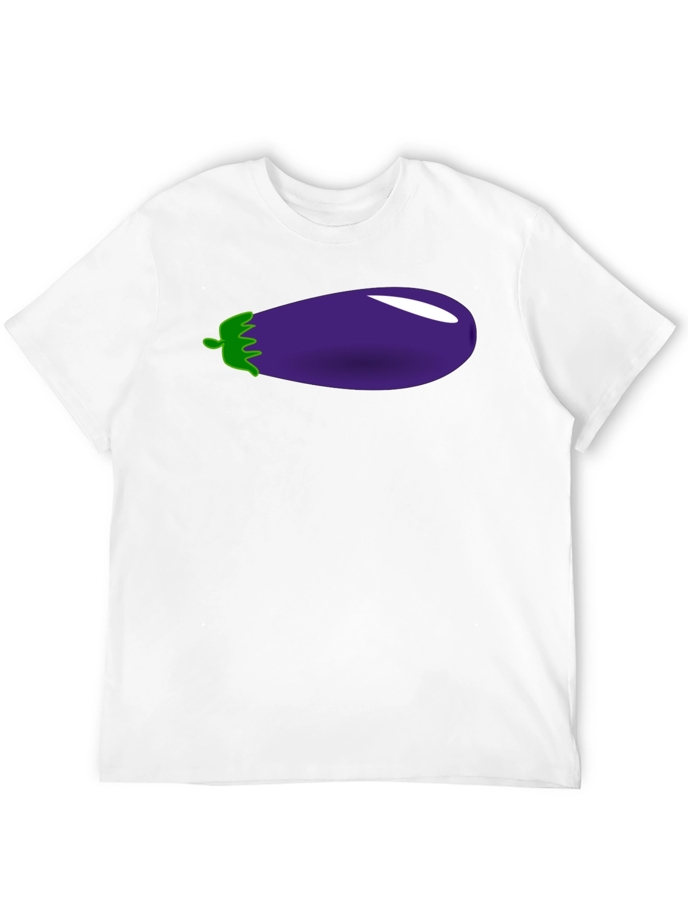 Eggplant Graphic Print Black T-Shirt