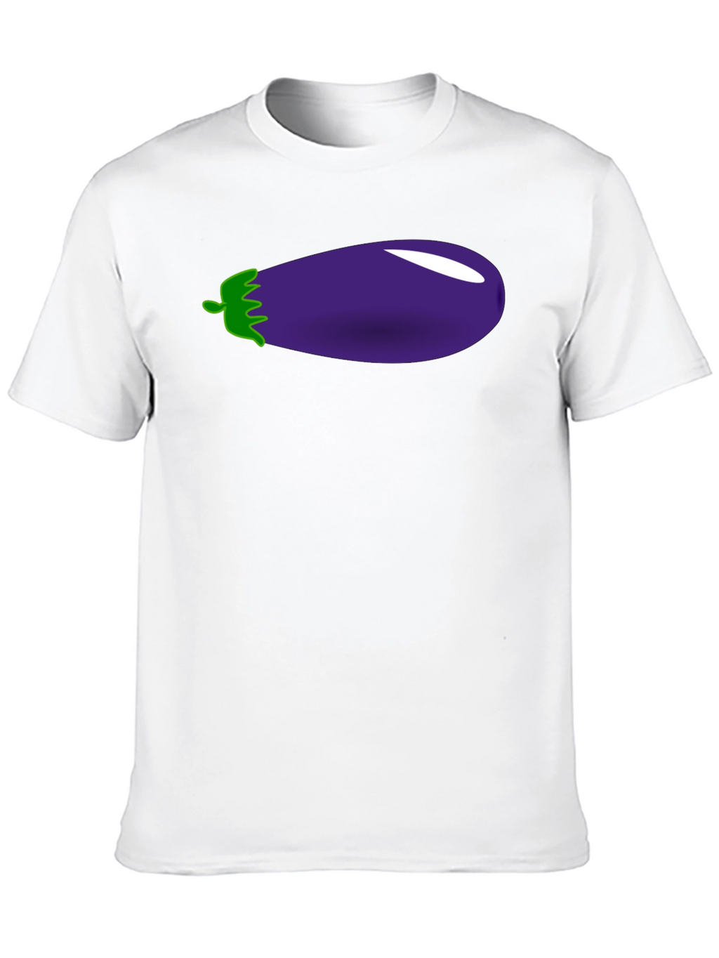 Eggplant Graphic Print Black T-Shirt