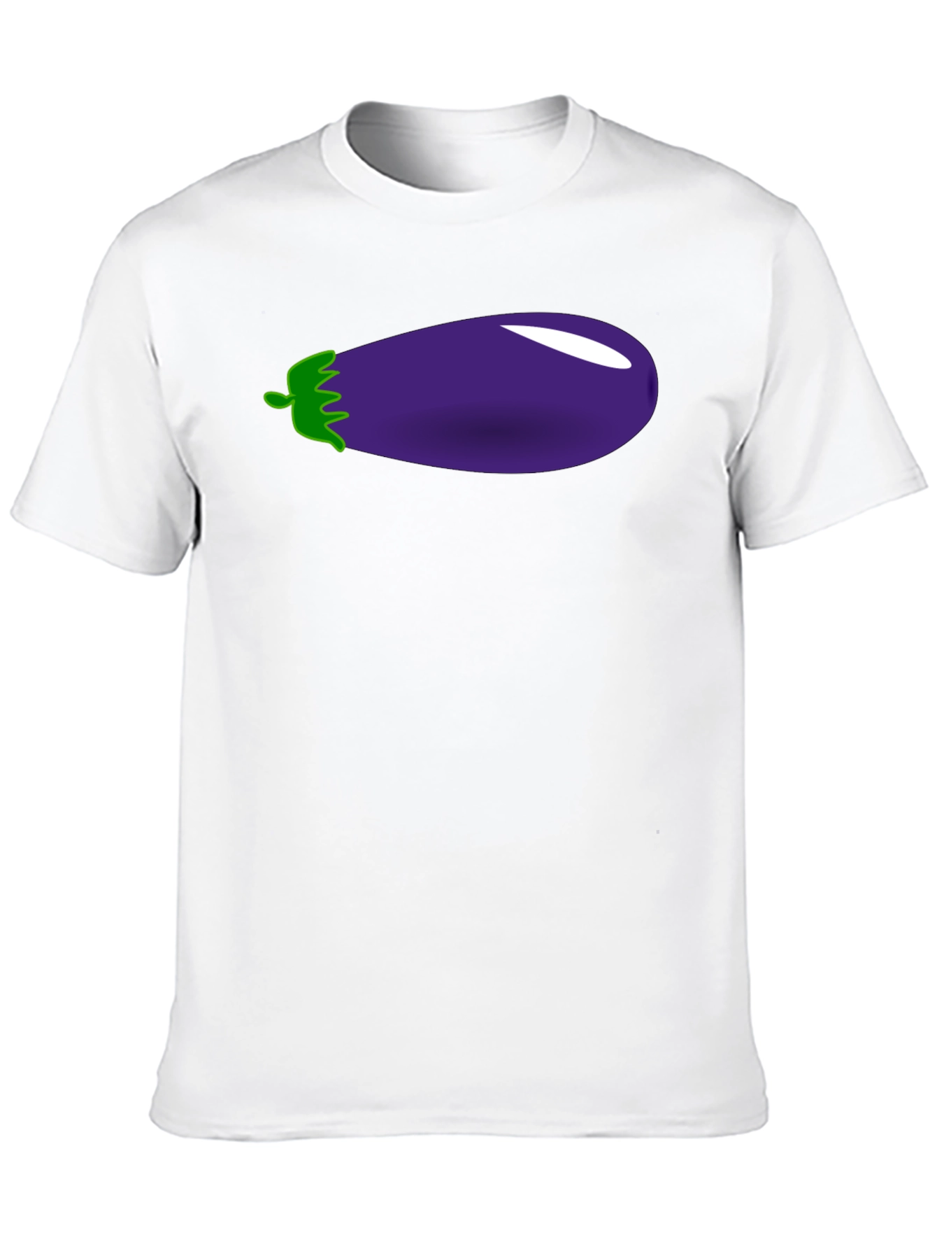 Eggplant Graphic Print Black T-Shirt