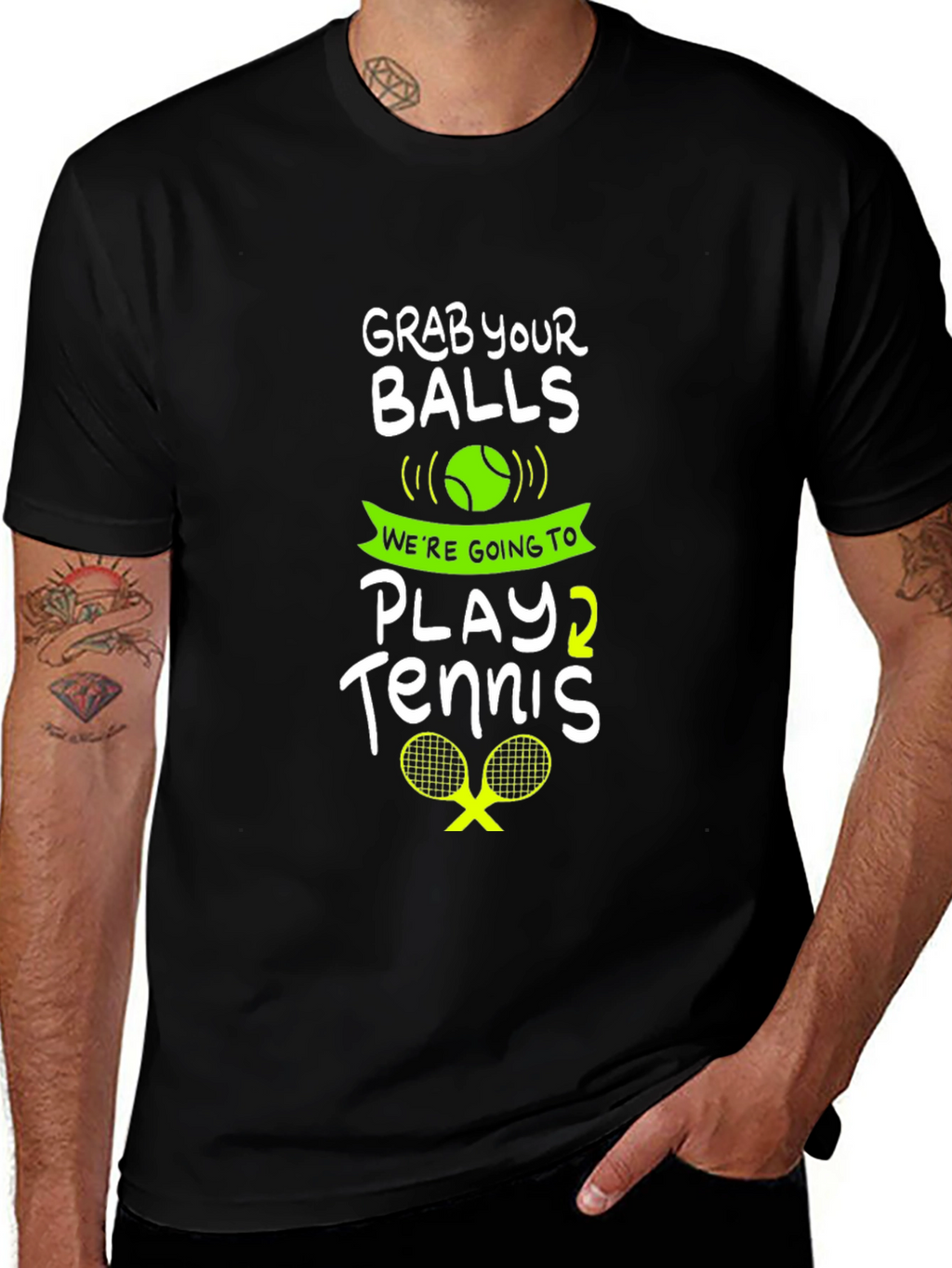 Grab Your Balls Play Tennis Graphic Tee