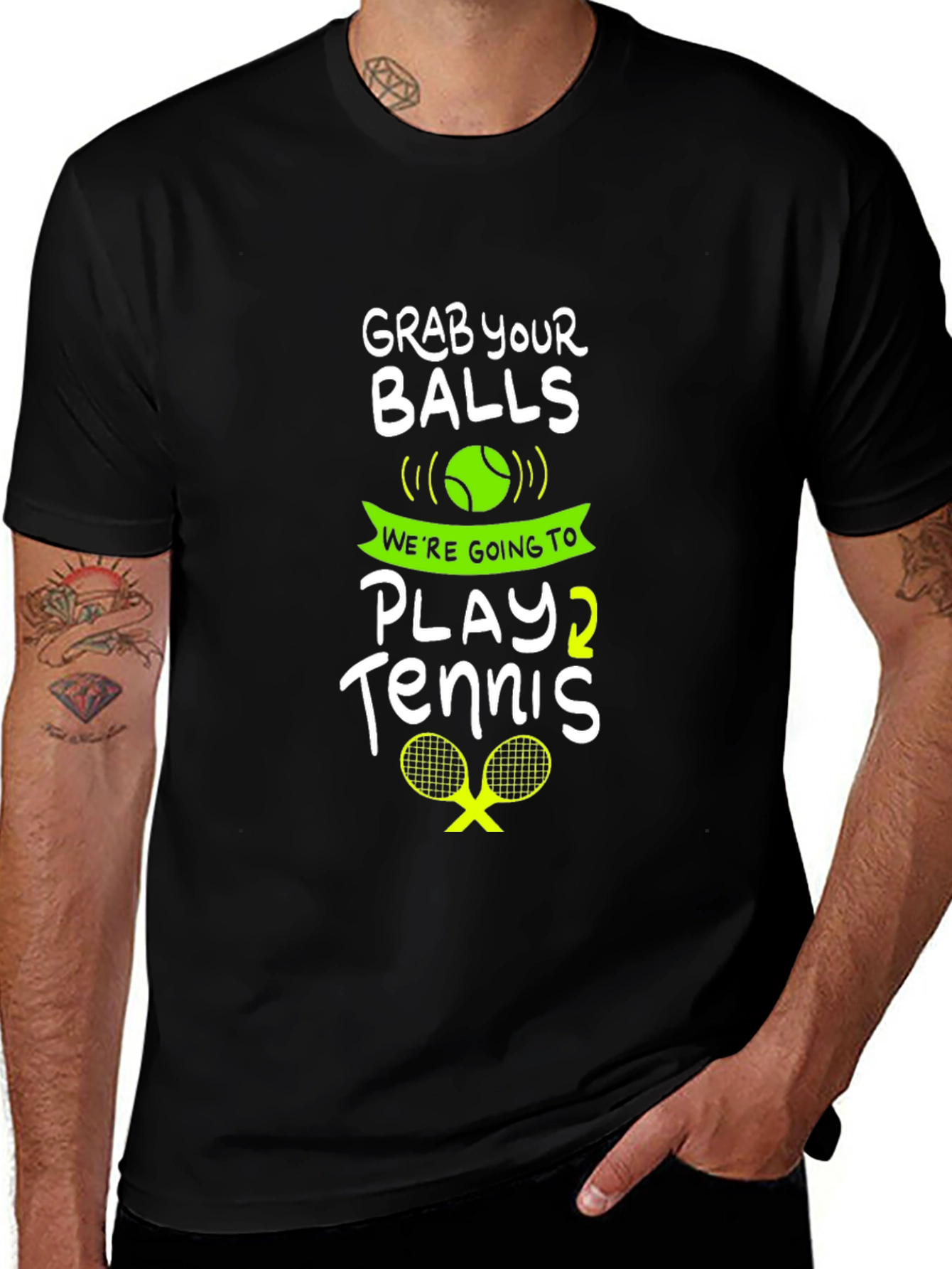 Grab Your Balls Play Tennis Graphic Tee
