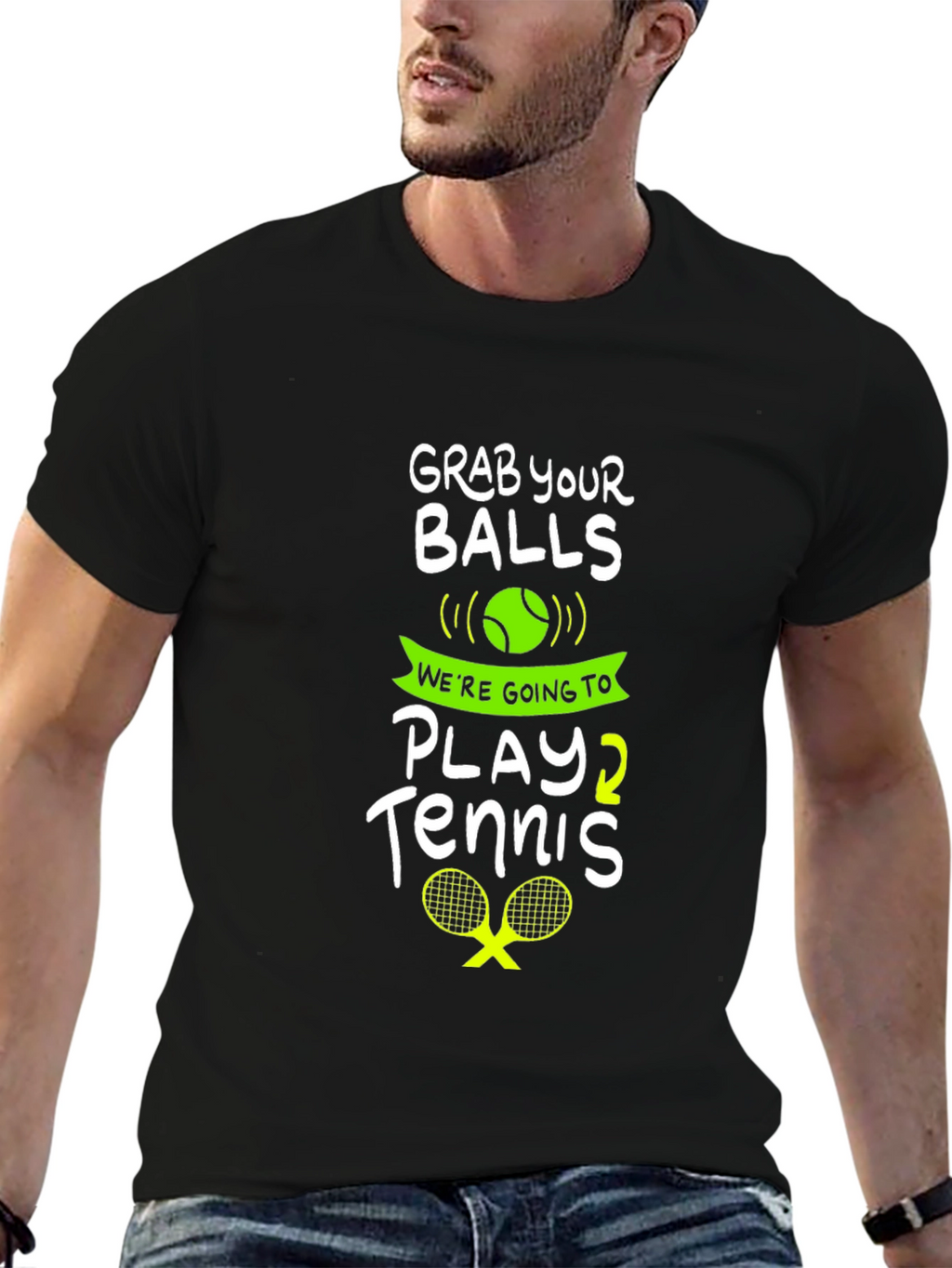 Grab Your Balls Play Tennis Graphic Tee