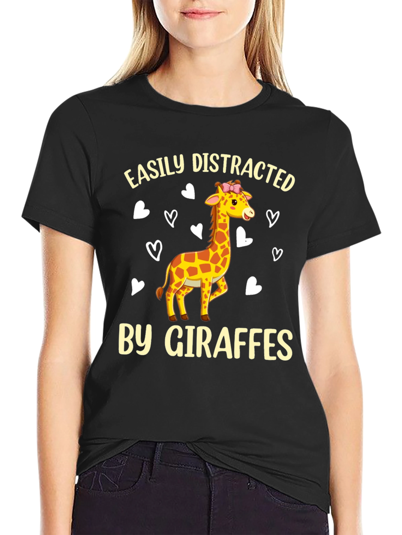Giraffe Lover Tee - Easily Distracted Funny T-Shirt