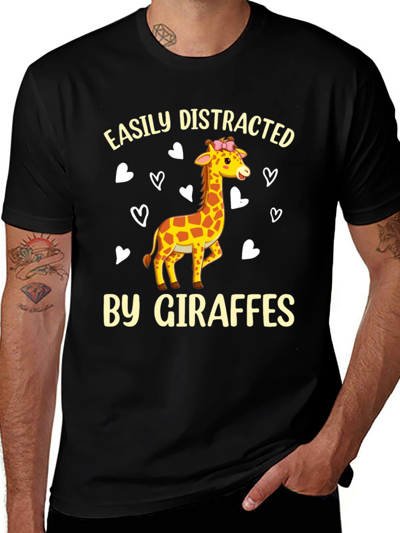 Giraffe Lover Tee - Easily Distracted Funny T-Shirt