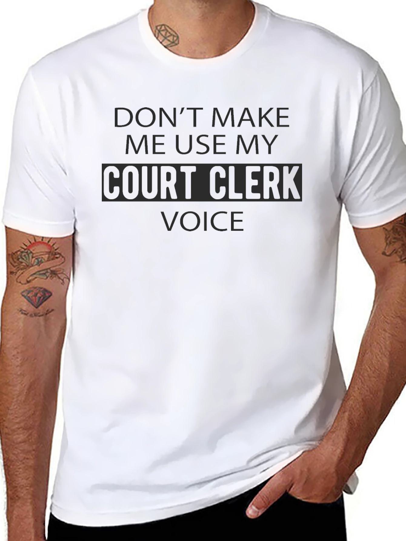 Court Clerk Voice Black Humor T-Shirt
