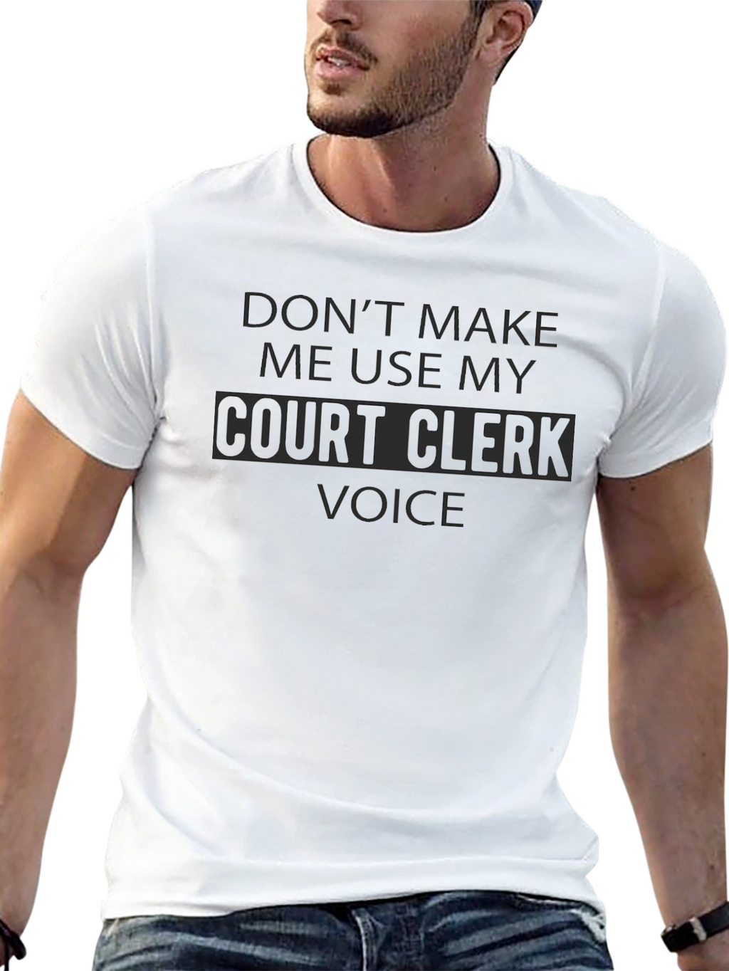 Court Clerk Voice Black Humor T-Shirt