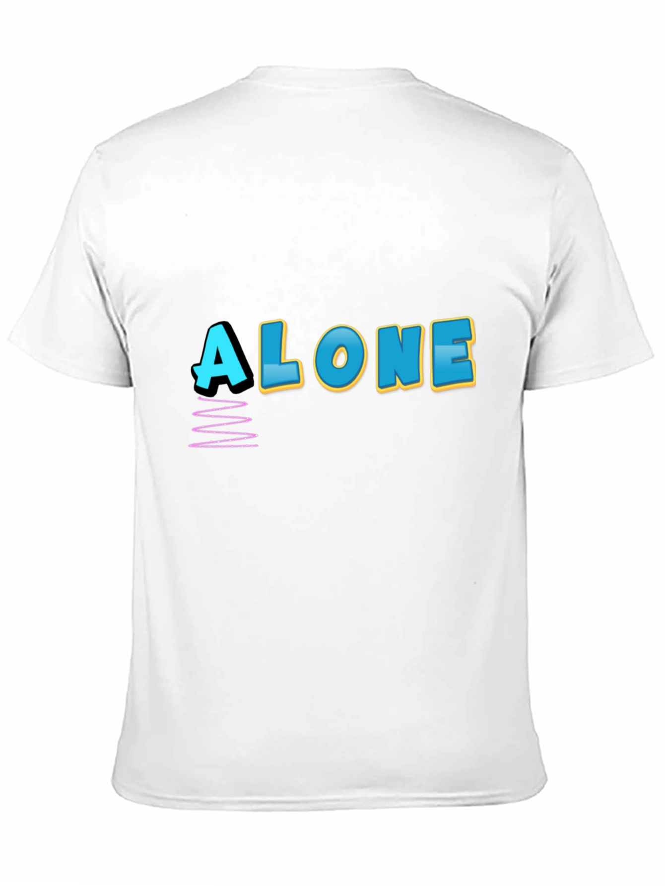 Alone Graphic Print Black T-Shirt