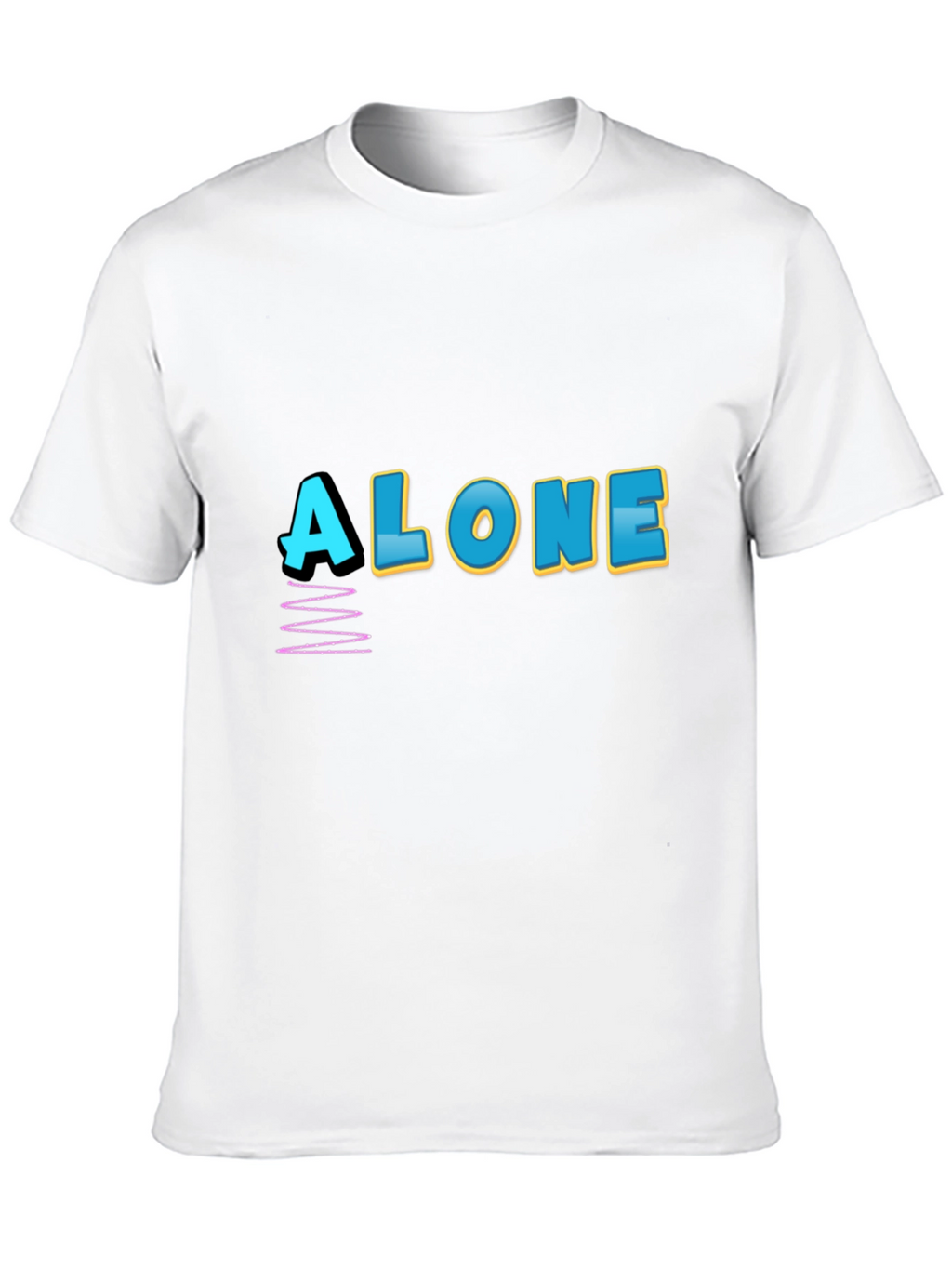 Alone Graphic Print Black T-Shirt