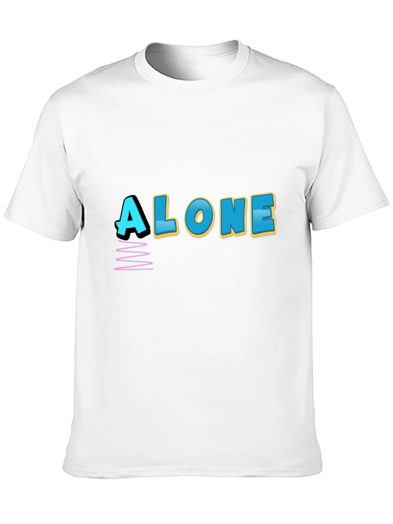 Alone Graphic Print Black T-Shirt