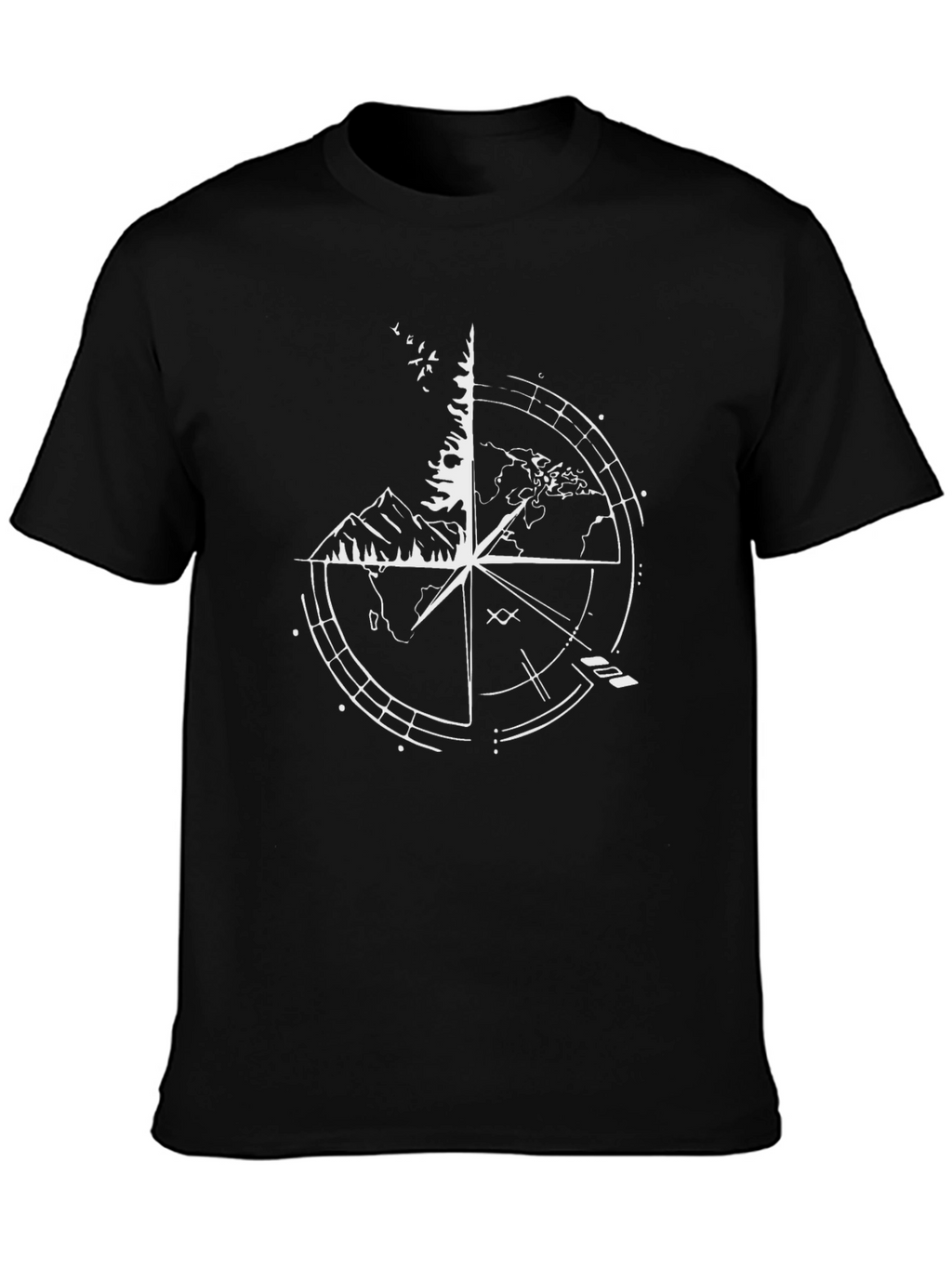 Compass Graphic Black T-Shirt - Adventure Ready