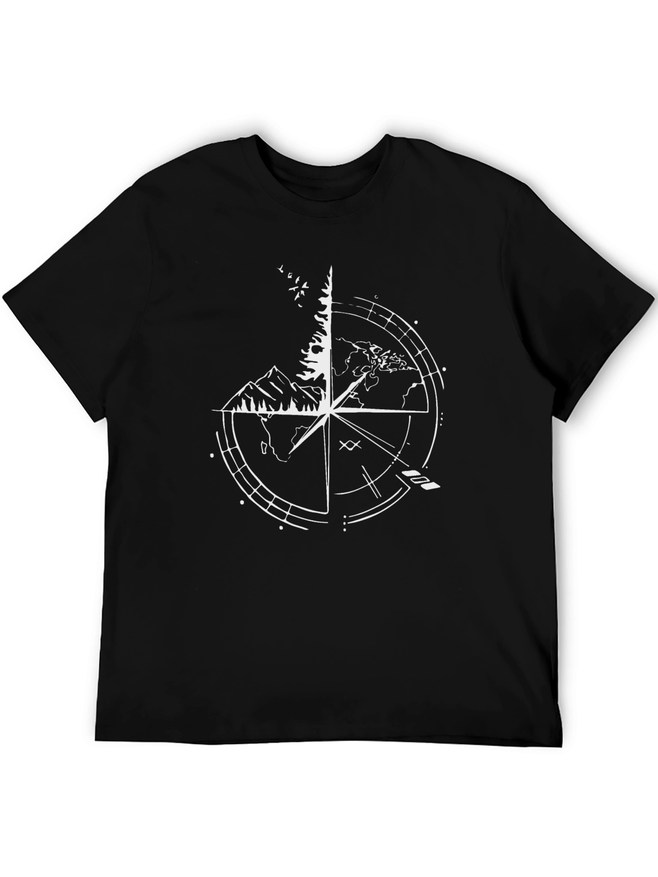 Compass Graphic Black T-Shirt - Adventure Ready