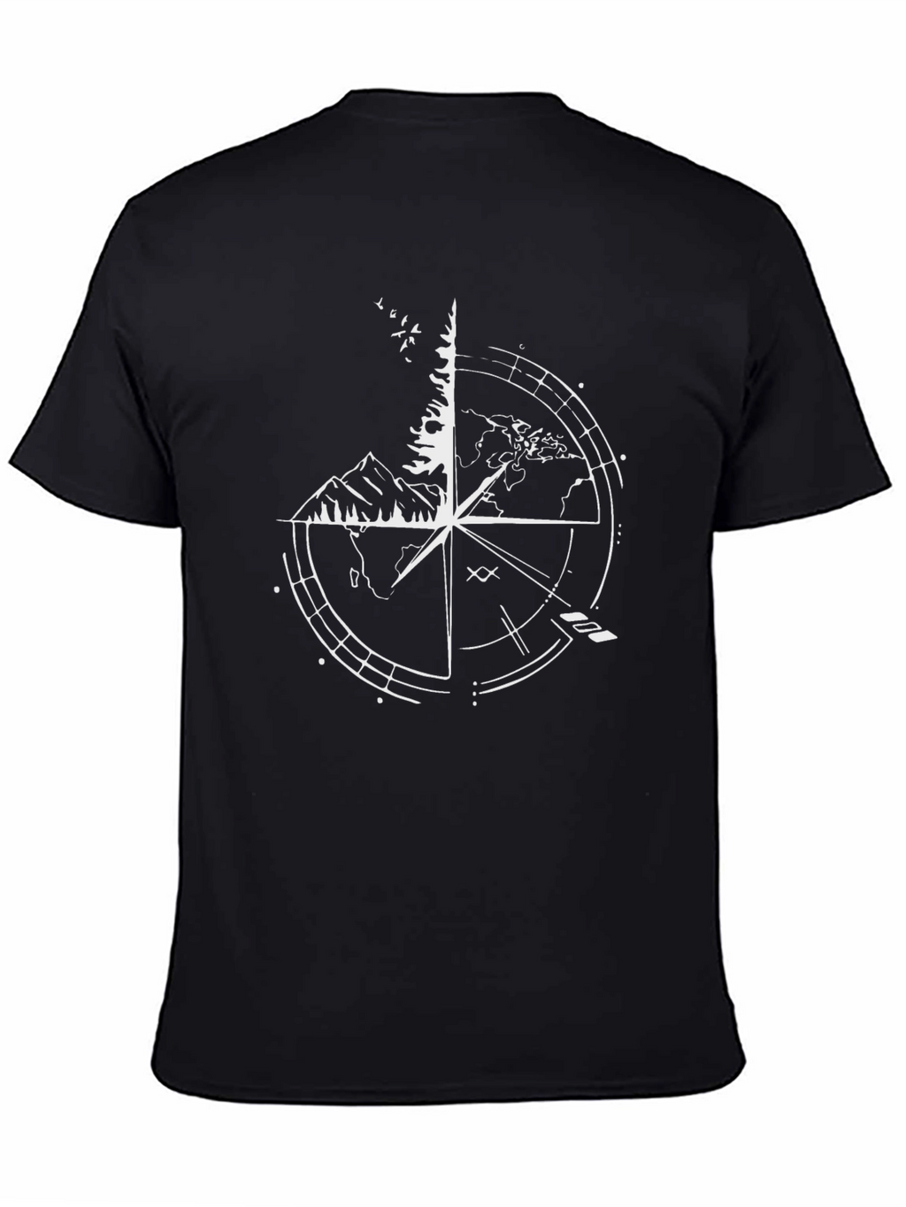 Compass Graphic Black T-Shirt - Adventure Ready