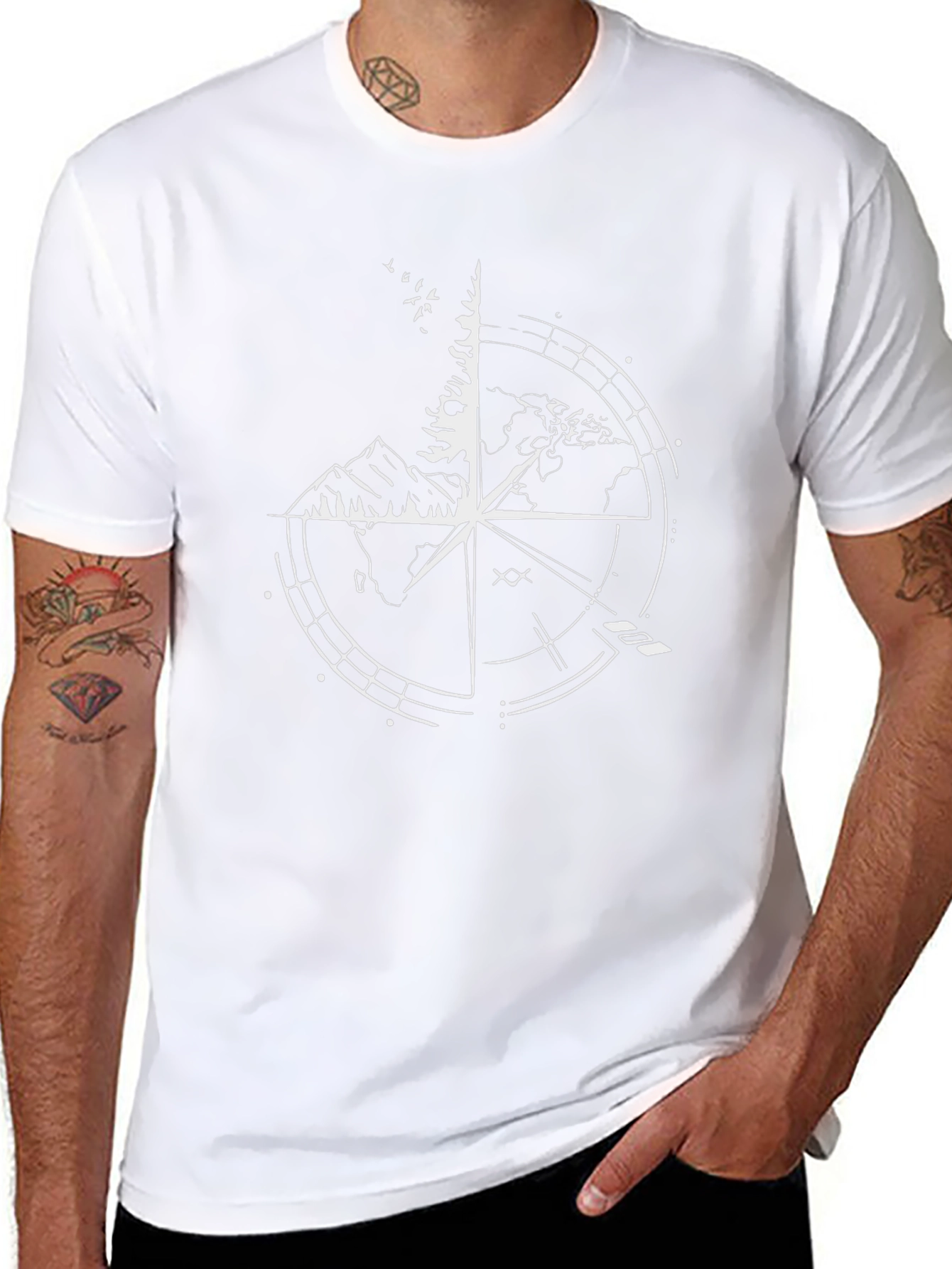 Compass Graphic Black T-Shirt - Adventure Ready