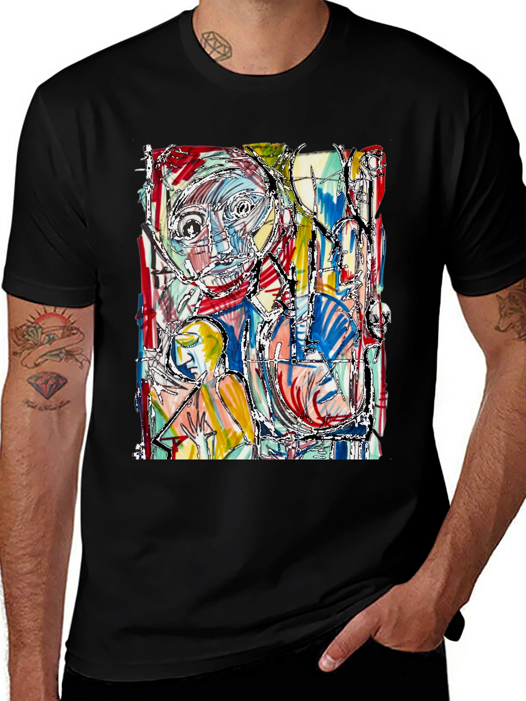 Abstract Art Graphic Tee - Unique Style