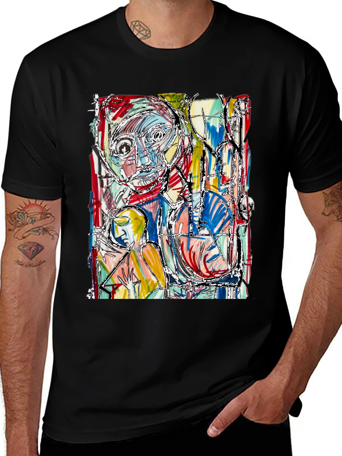 Abstract Art Graphic Tee - Unique Style