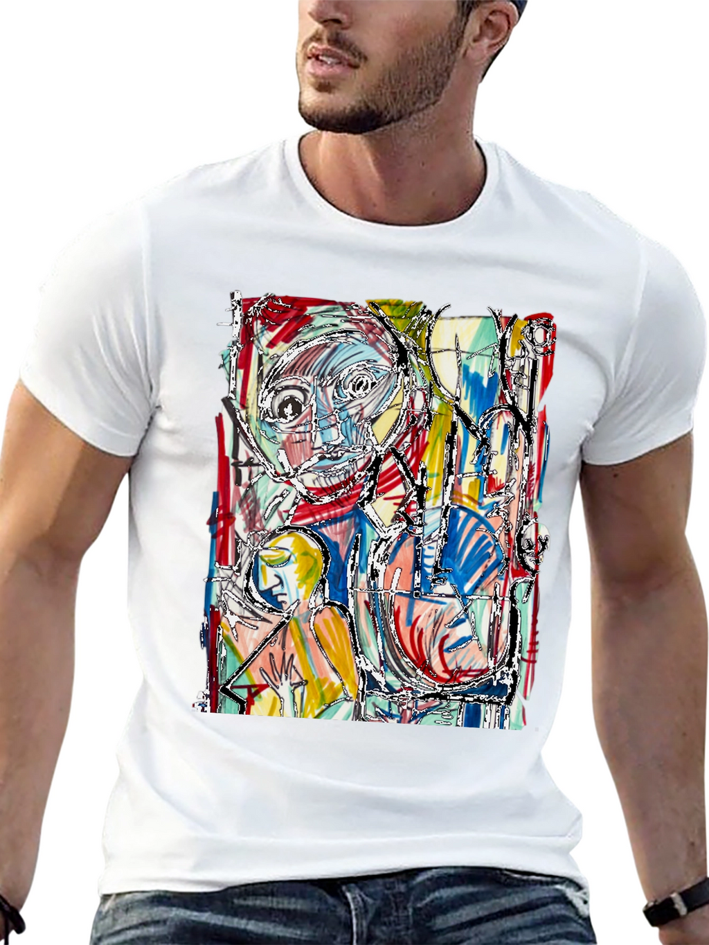 Abstract Art Graphic Tee - Unique Style