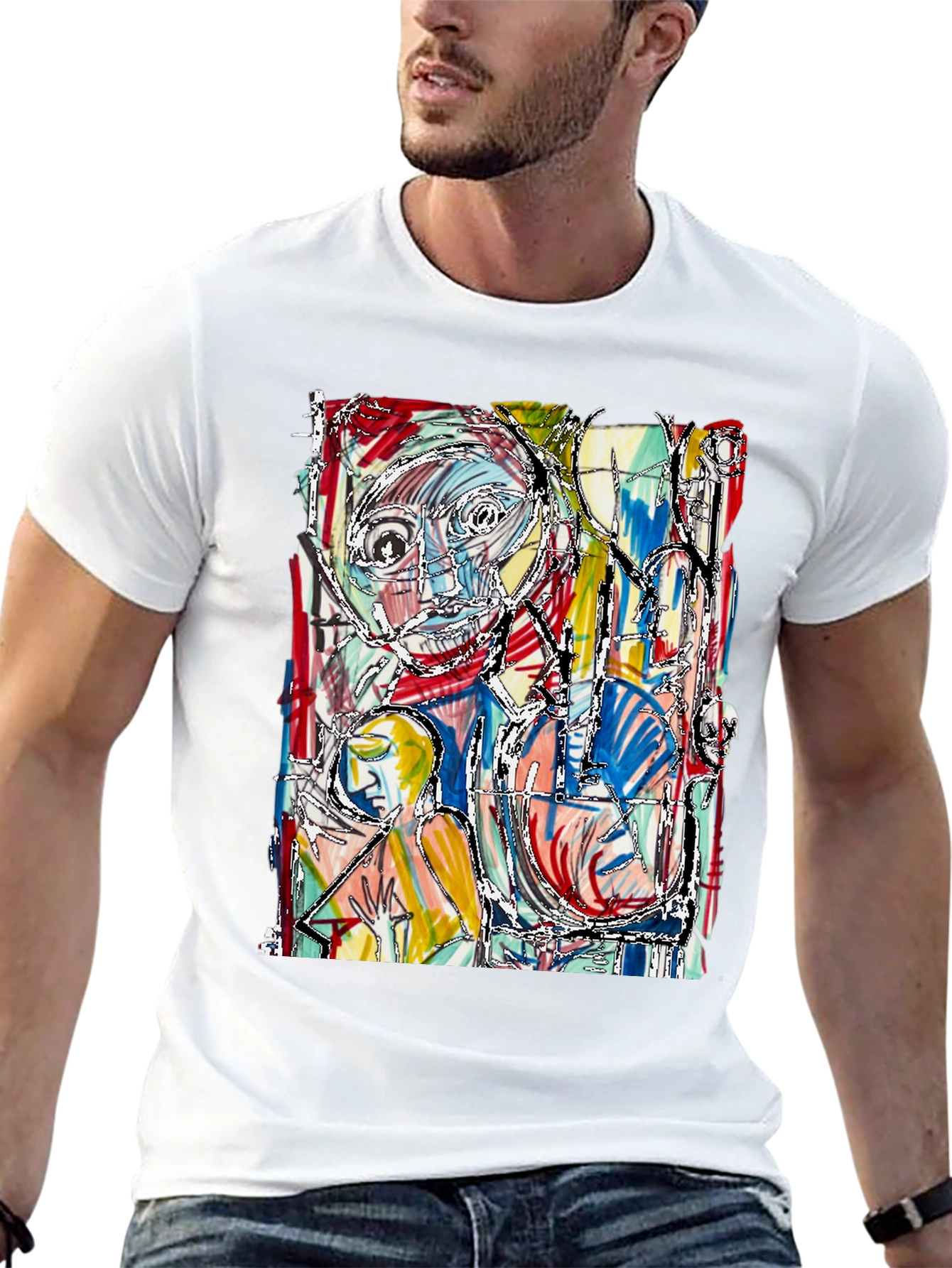 Abstract Art Graphic Tee - Unique Style