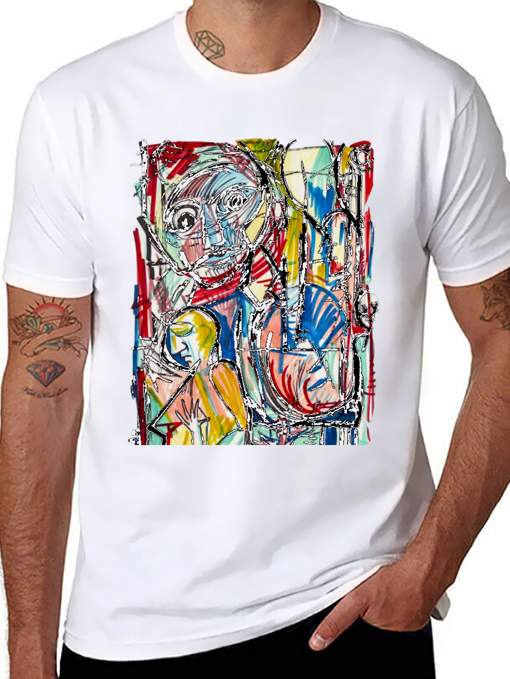 Abstract Art Graphic Tee - Unique Style