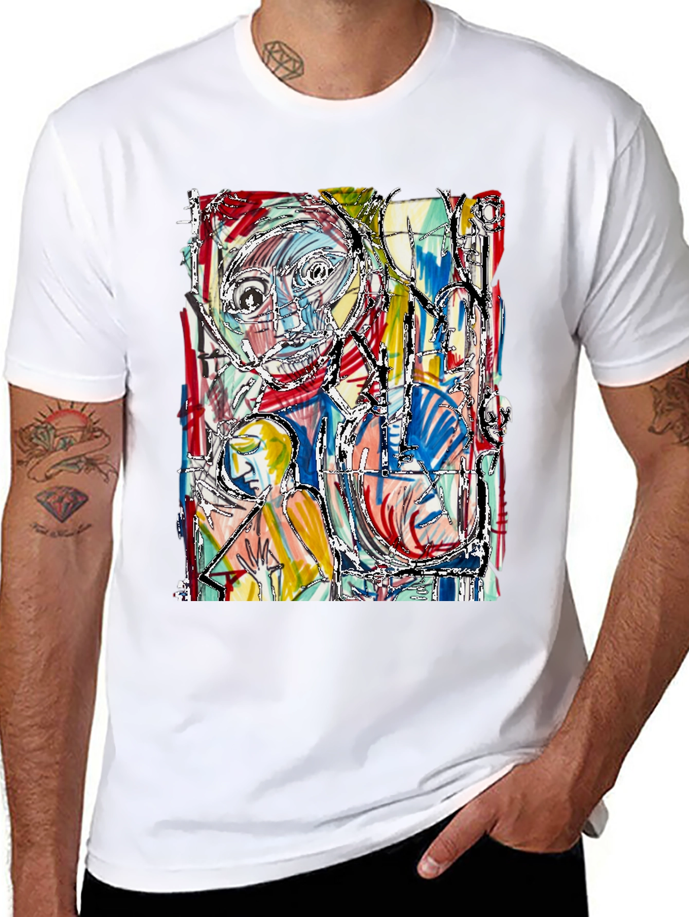 Abstract Art Graphic Tee - Unique Style