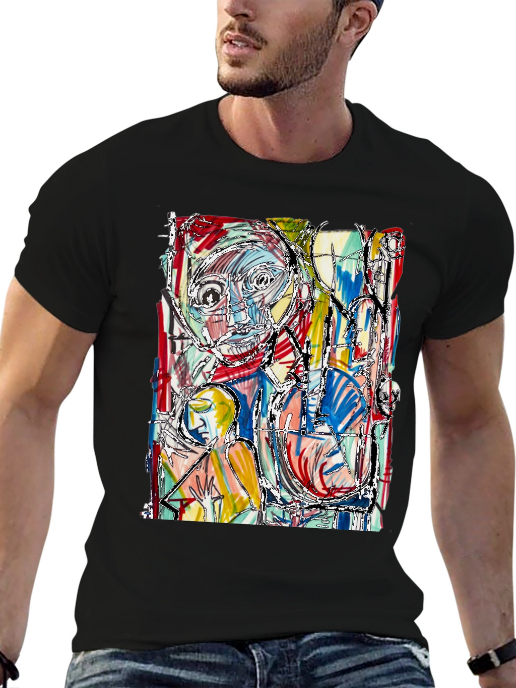 Abstract Art Graphic Tee - Unique Style